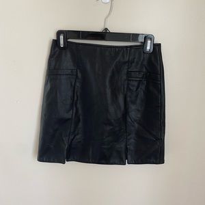 Les Coeurs Faux Leather Mini Skirt